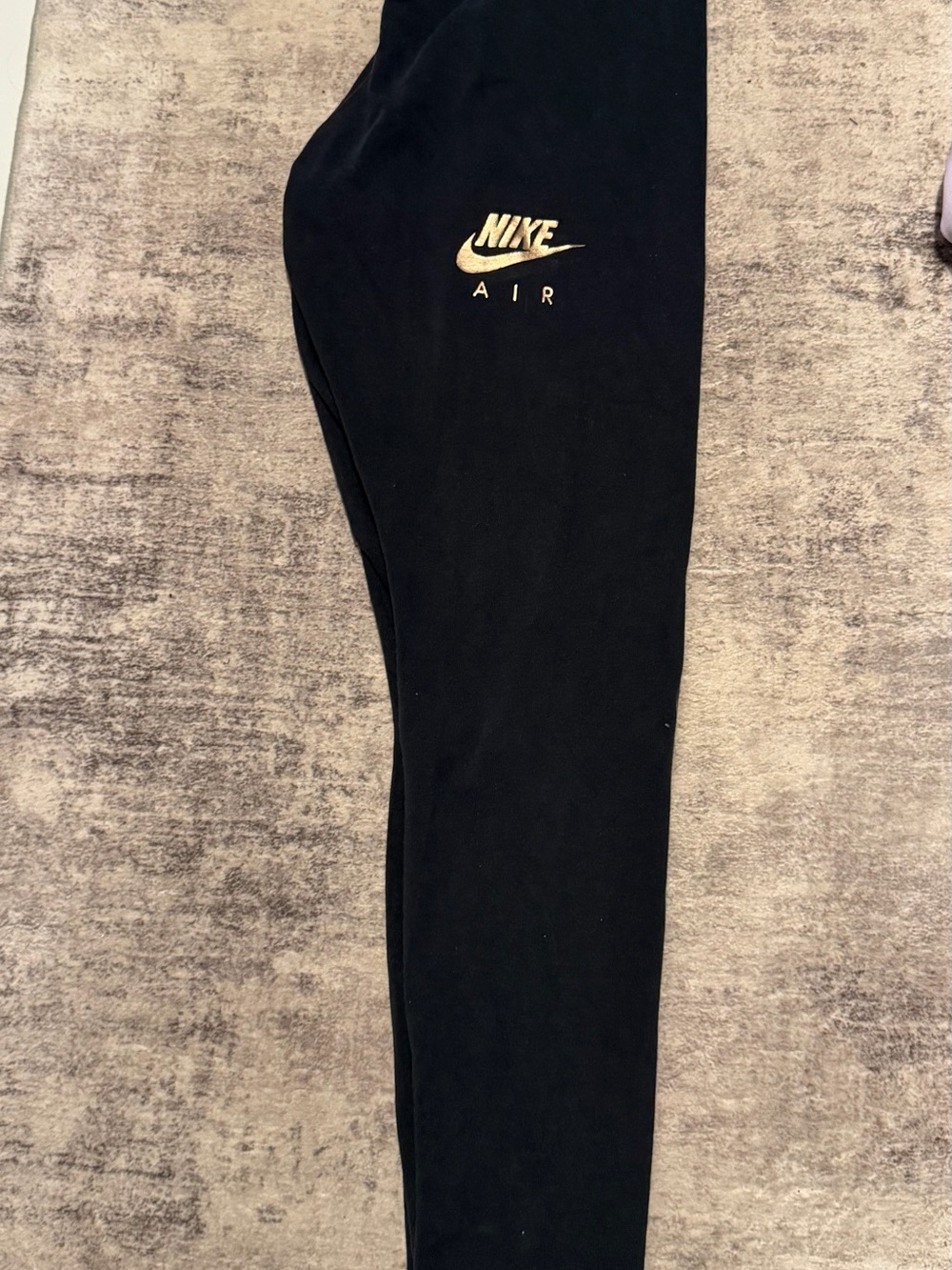 Nike Black Leggings with Gold Nike Air Logo